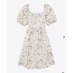 NWT Studio Ghibli My Neighbor Totoro Allover Print Smock Dress Sz Medium